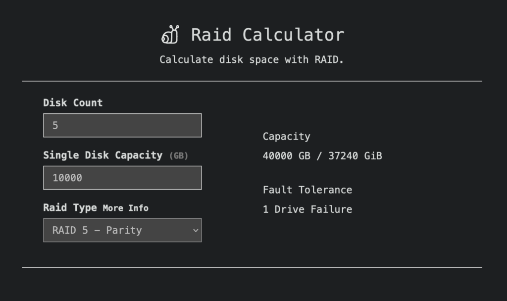 raid calculator